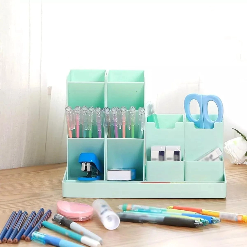 ORGANIZADOR DE ESCRITORIO MULTIFUNCIONAL COLOR VERDE - 2