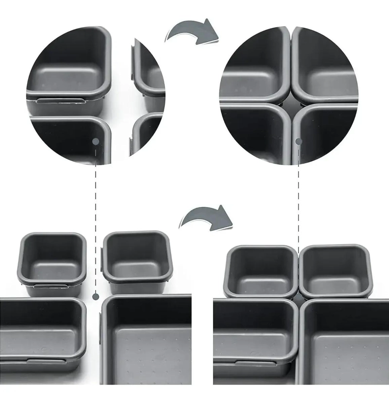 SET DE 12 ORGANIZADORES DE CAJON MULTIUSO PARA OFICINA Y HOGAR - 6