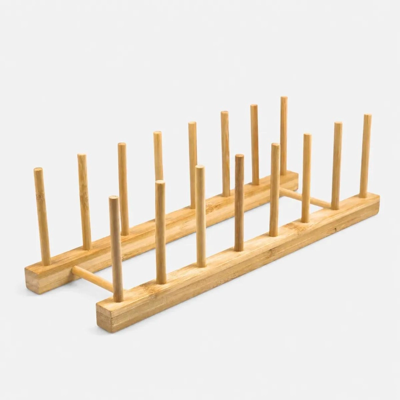 ESCURRIDOR PLEGABLE DE BAMBU PARA PLATOS CON 7 DIVISIONES - 3