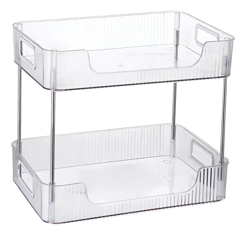 ESTANTE ORGANIZADOR DE ESCRITORIO Y MAQUILLAJE CON 2 NIVELES - 1