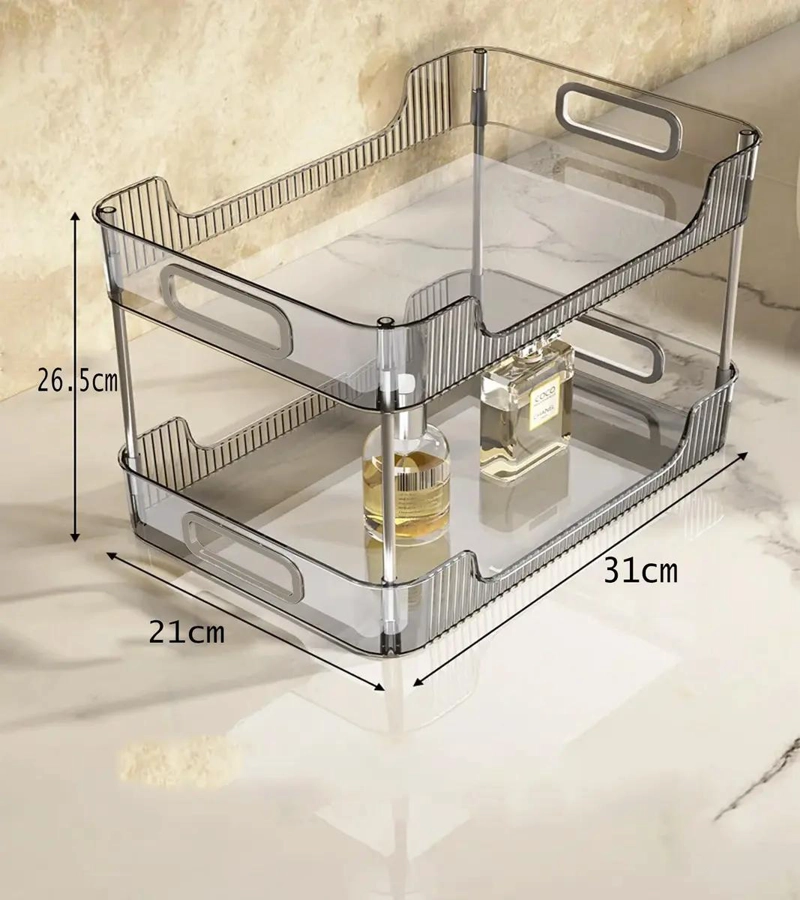 ESTANTE ORGANIZADOR DE ESCRITORIO Y MAQUILLAJE CON 2 NIVELES - 6