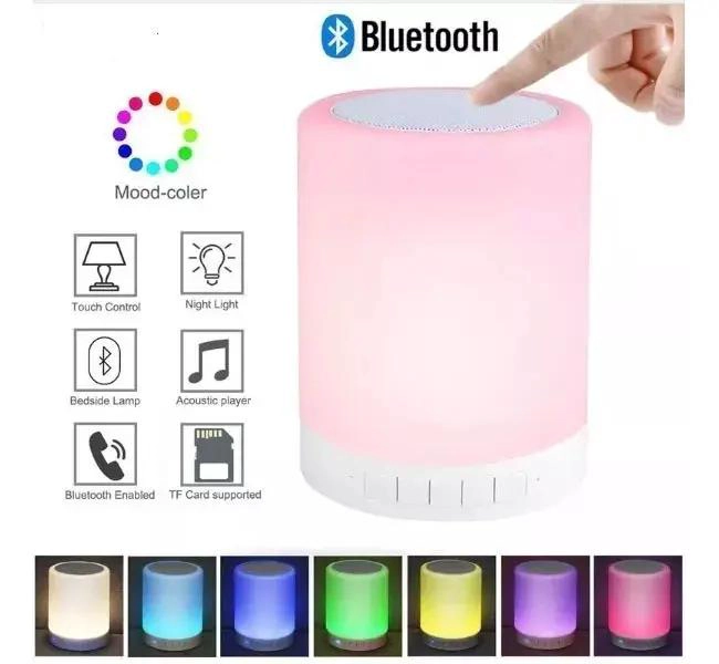 PARLANTE BLUETOOTH RECARGABLE CON LUZ LED Y CONTROL TACTIL - 4
