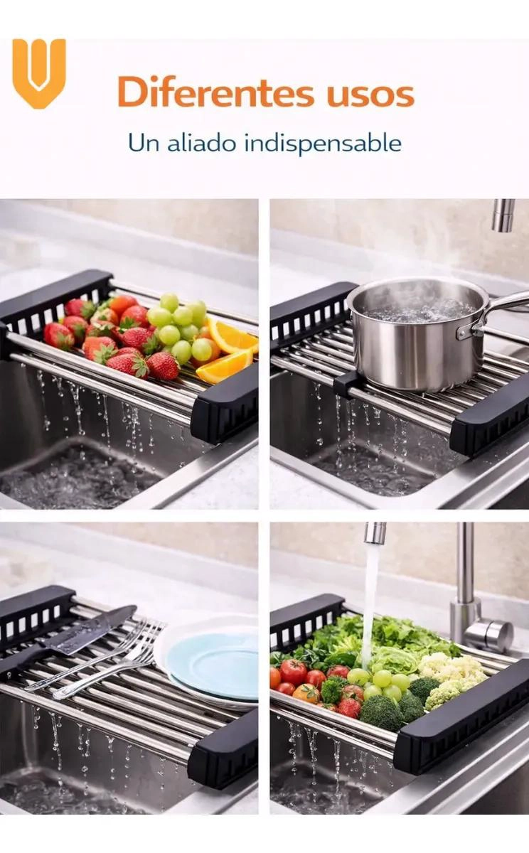 ESCURRIDOR DE COCINA EXPANDIBLE Y AJUSTABLE PARA PLATOS - 5