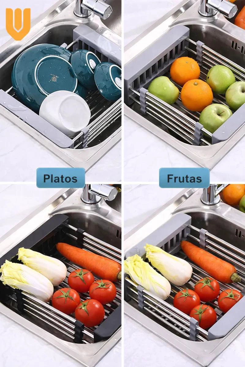 ESCURRIDOR DE COCINA EXPANDIBLE Y AJUSTABLE PARA PLATOS - 6