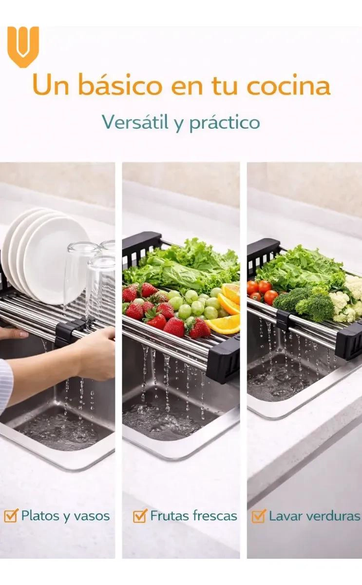 ESCURRIDOR DE COCINA EXPANDIBLE Y AJUSTABLE PARA PLATOS - 7