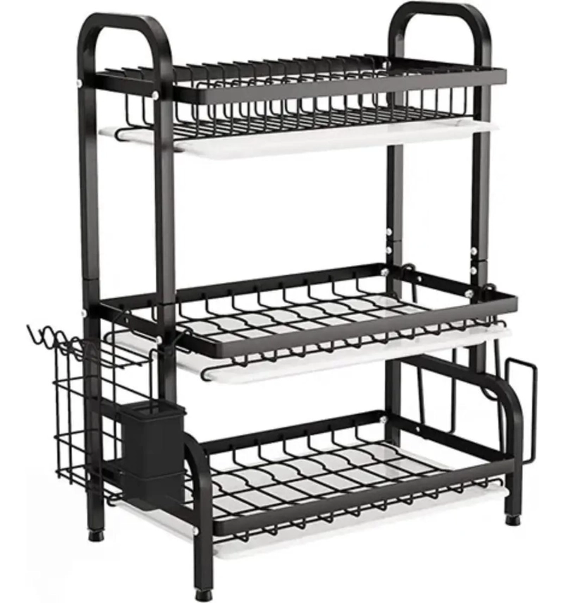ESCURRIDOR DE ACERO INOXIDABLE 3 NIVELES PARA PLATOS - 1