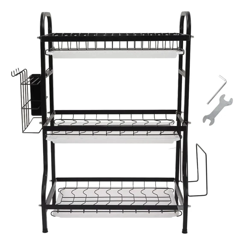ESCURRIDOR DE ACERO INOXIDABLE 3 NIVELES PARA PLATOS - 2