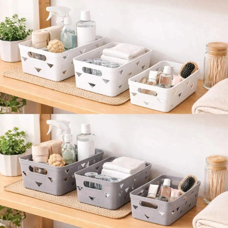 SET DE 3 CESTAS ORGANIZADORAS PARA ESCRITORIO MULTIUSOS - 1