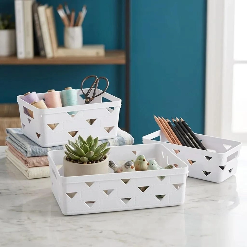SET DE 3 CESTAS ORGANIZADORAS PARA ESCRITORIO MULTIUSOS - 5