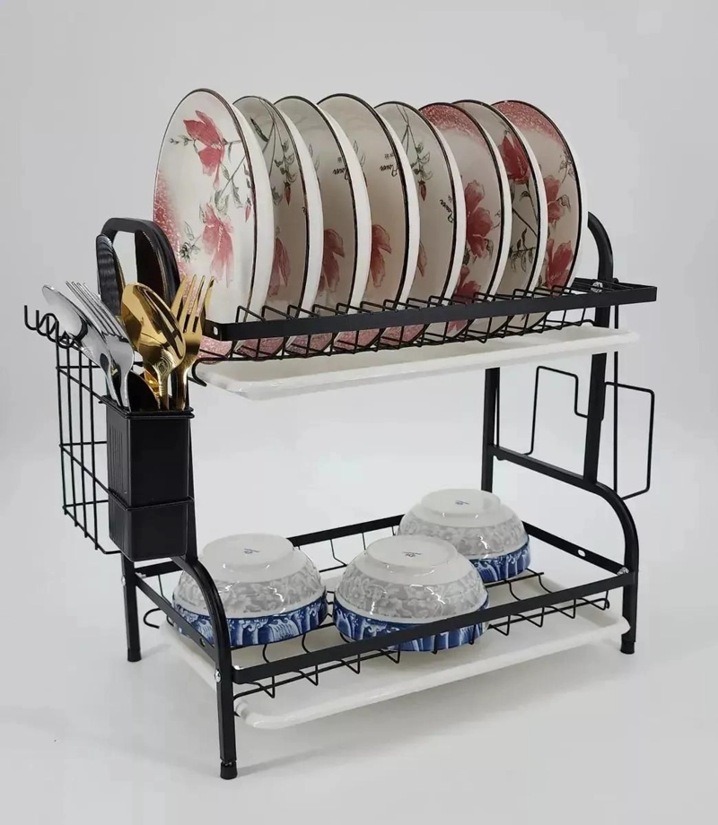 ESCURRIDOR DE PLATOS DE COCINA CON DISEÑO DE DOS NIVELES - 4