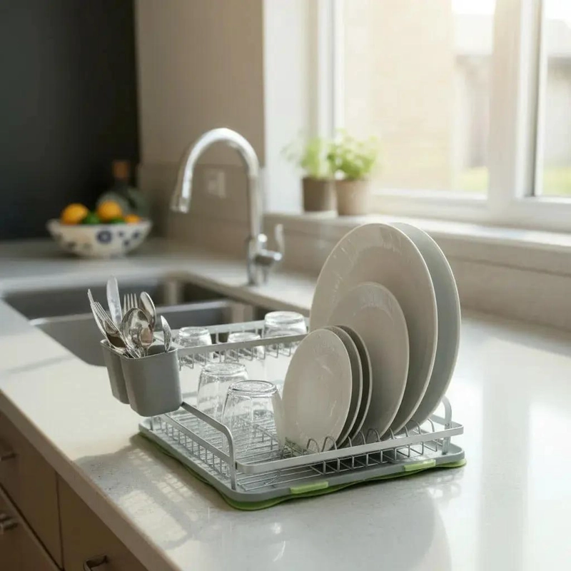 ESCURRIDOR DE ALUMINIO PARA PLATOS Y UTENSILIOS DE COCINA - 2