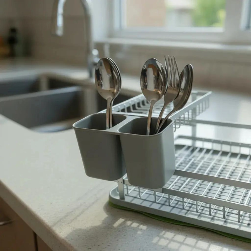 ESCURRIDOR DE ALUMINIO PARA PLATOS Y UTENSILIOS DE COCINA - 4