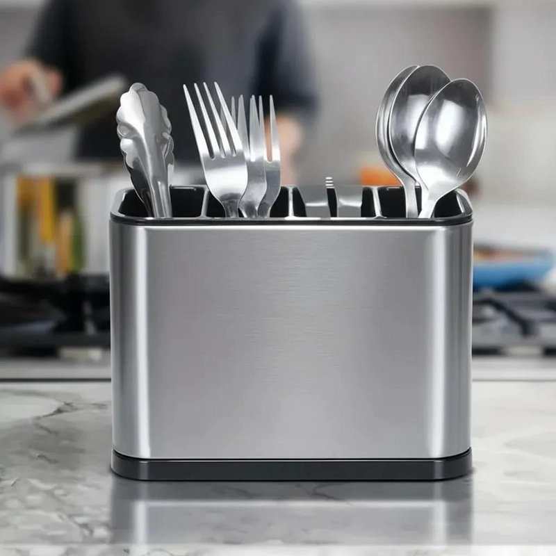 ESCURRIDOR DE UTENSILIOS DE COCINA EN ACERO INOXIDABLE - 1