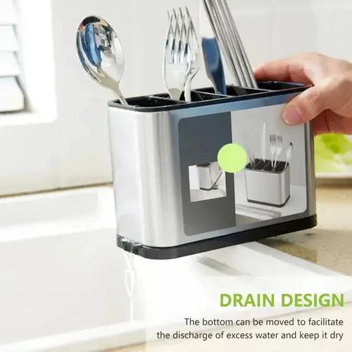ESCURRIDOR DE UTENSILIOS DE COCINA EN ACERO INOXIDABLE - 4