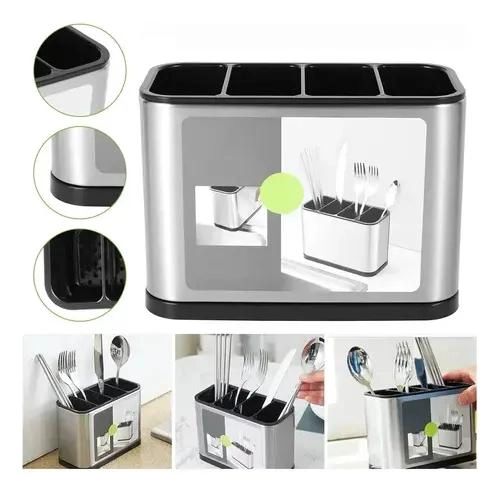 ESCURRIDOR DE UTENSILIOS DE COCINA EN ACERO INOXIDABLE - 6