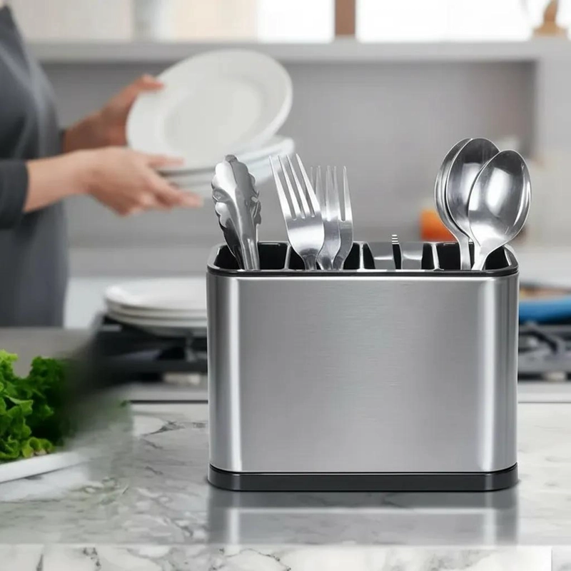 ESCURRIDOR DE UTENSILIOS DE COCINA EN ACERO INOXIDABLE - 8