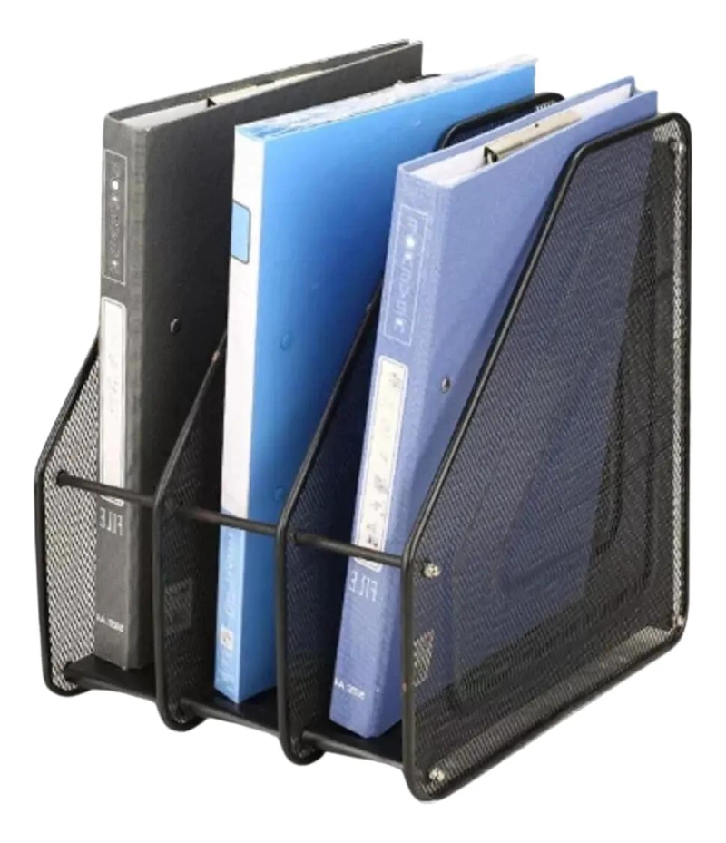 ORGANIZADOR VERTICAL DE ARCHIVOS CON 3 COMPARTIMENTOS - 1