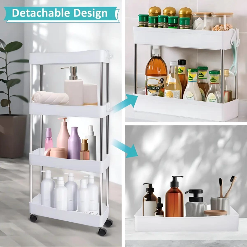 MUEBLE ORGANIZADOR DE BAÑO Y COCINA CON RUEDAS - 4