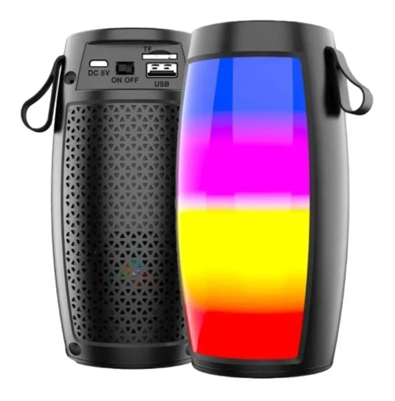 PARLANTE BLUETOOTH PORTATIL CON LUCES LED Y RADIO FM - 1
