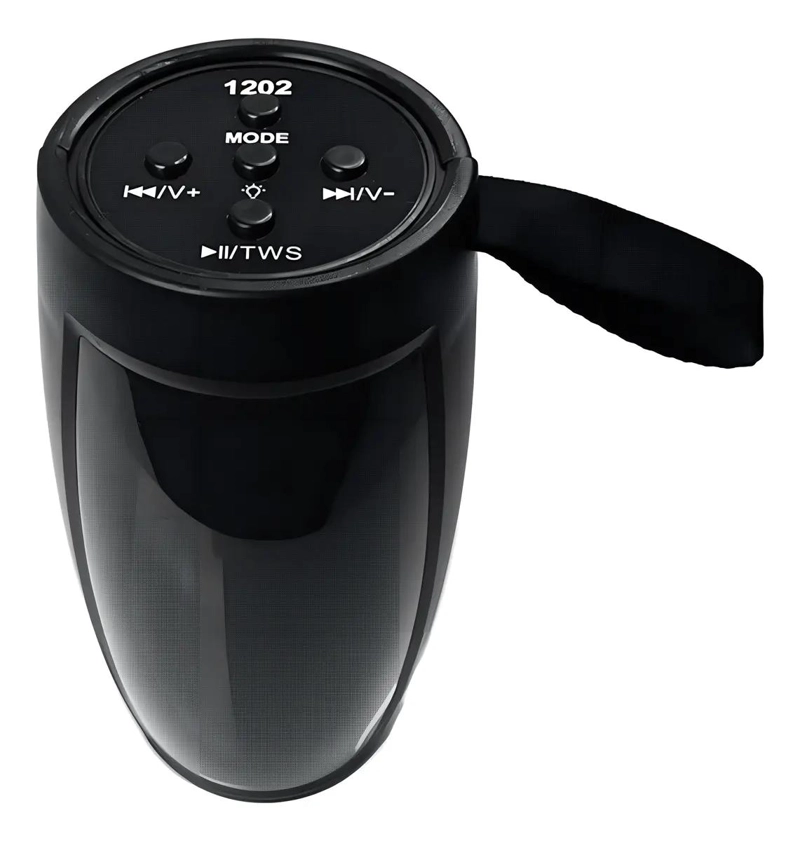 PARLANTE BLUETOOTH PORTATIL CON LUCES LED Y RADIO FM - 10