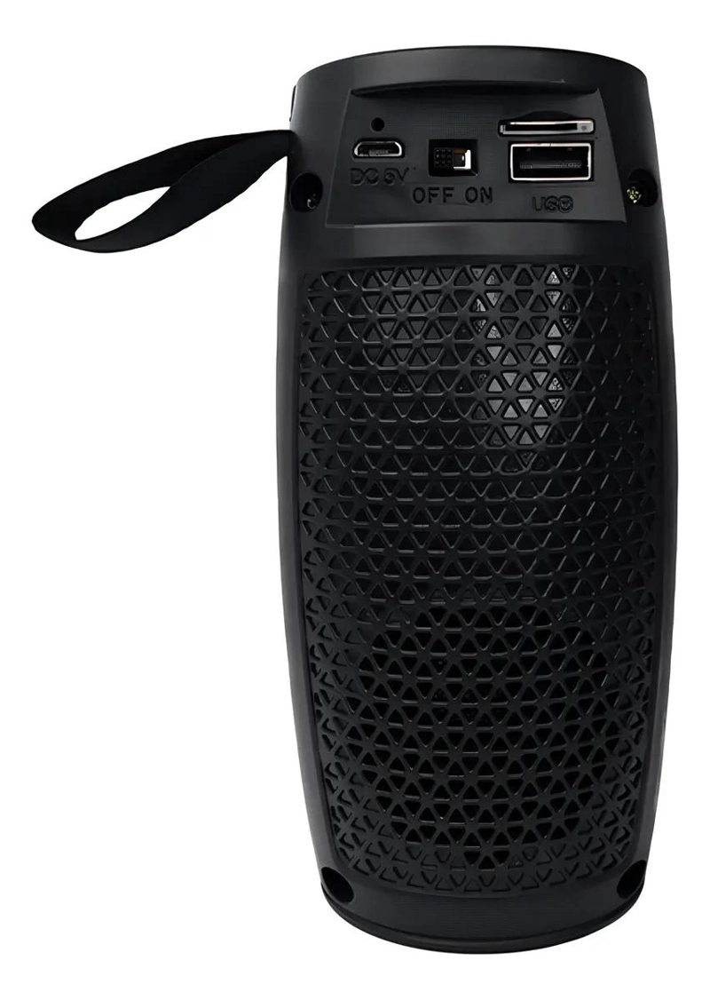 PARLANTE BLUETOOTH PORTATIL CON LUCES LED Y RADIO FM - 9