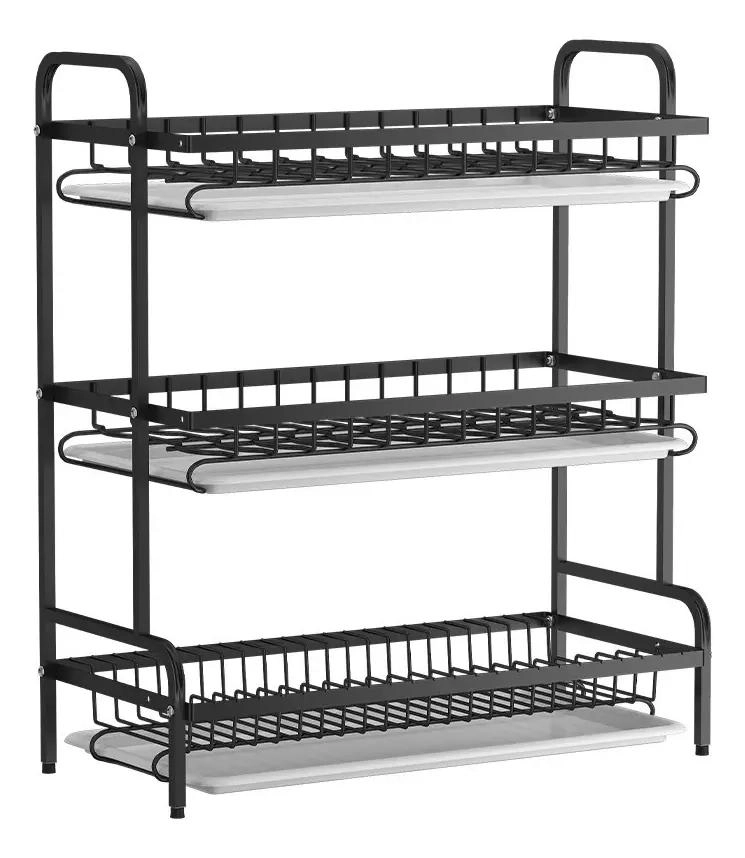 ESCURRIDOR DE PLATOS VERTICAL DE 3 NIVELES PARA COCINA - 1