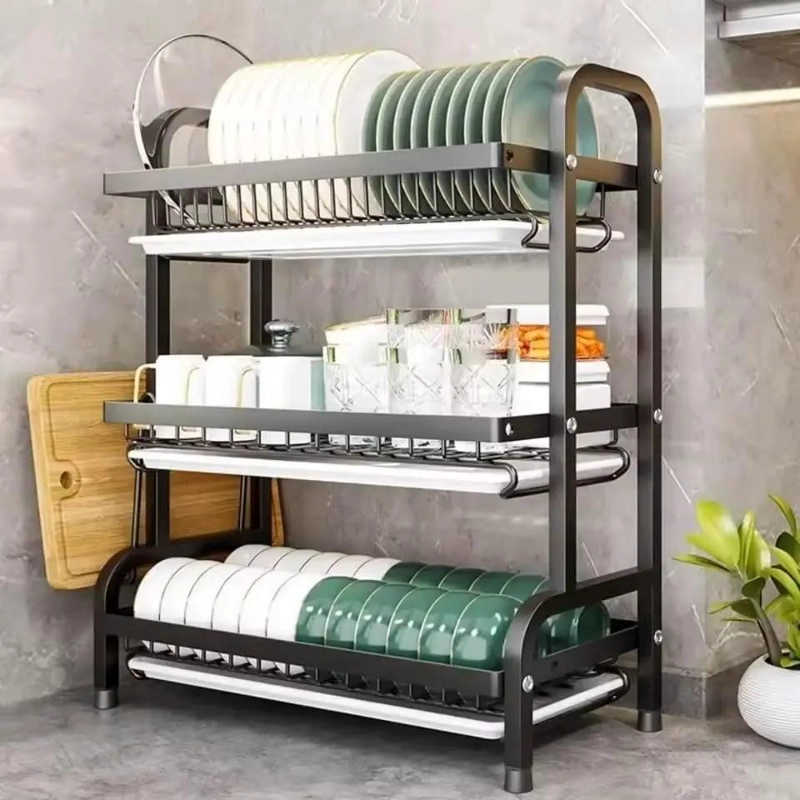 ESCURRIDOR DE PLATOS VERTICAL DE 3 NIVELES PARA COCINA - 3