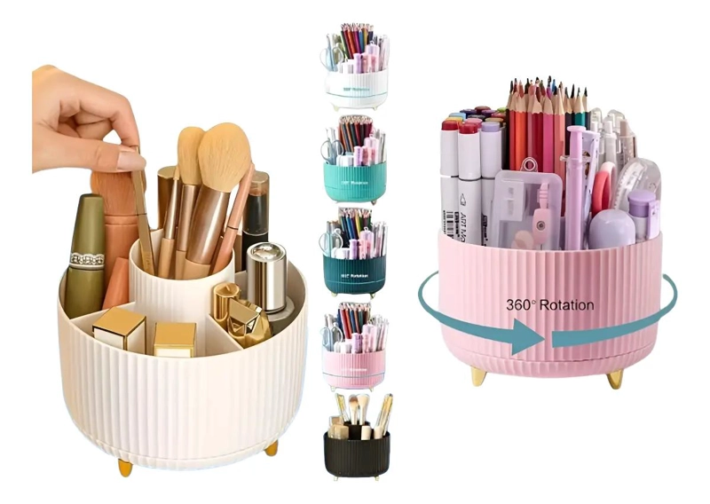 ORGANIZADOR MULTIFUNCIONAL PARA ESCRITORIO Y MAQUILLAJE - 1