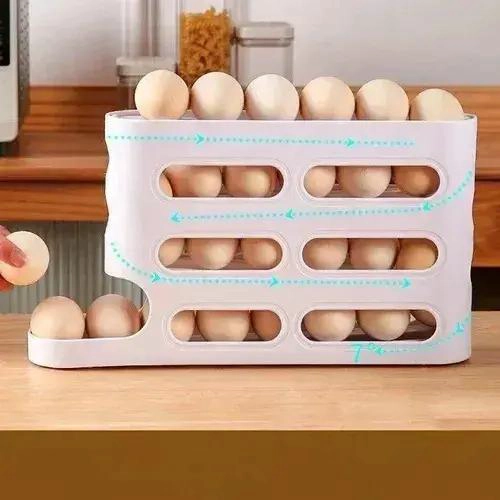 ORGANIZADOR DISPENSADOR DE HUEVOS PARA 30 UNIDADES EN REFRIGERADOR - 3