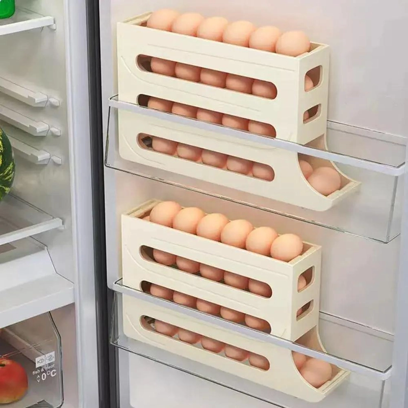 ORGANIZADOR DISPENSADOR DE HUEVOS PARA 30 UNIDADES EN REFRIGERADOR - 6
