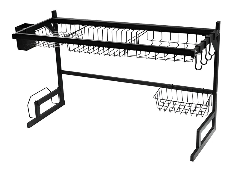 ESCURRIDOR DE PLATOS DE ACERO INOXIDABLE 2 NIVELES 85CM - 2