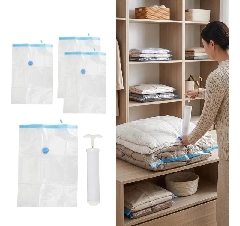 BOLSAS DE ALMACENAMIENTO AL VACIO PARA ROPA 5 UNIDADES - 4