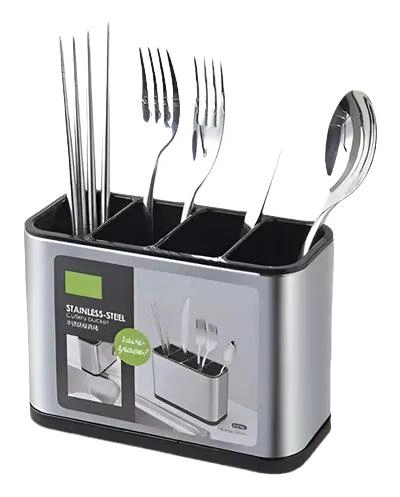 ESCURRIDOR DE CUBIERTOS DE ACERO INOXIDABLE CON 4 COMPARTIMENTOS - 2