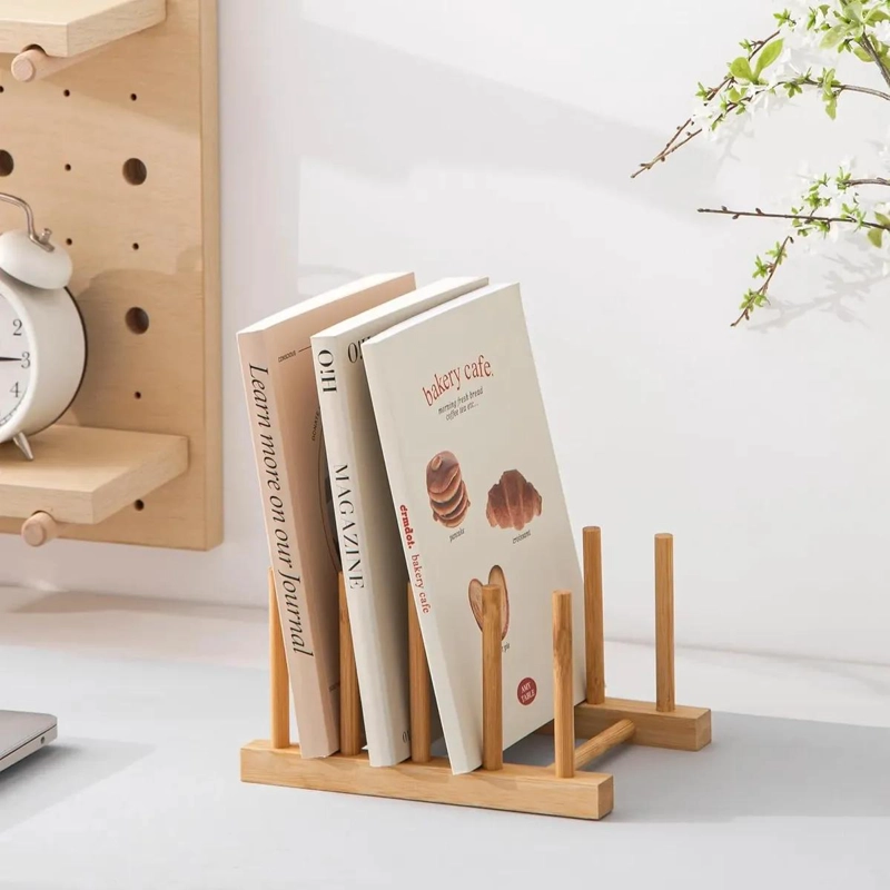 ORGANIZADOR DE COCINA DE BAMBU PARA PLATOS Y TAPAS - 5