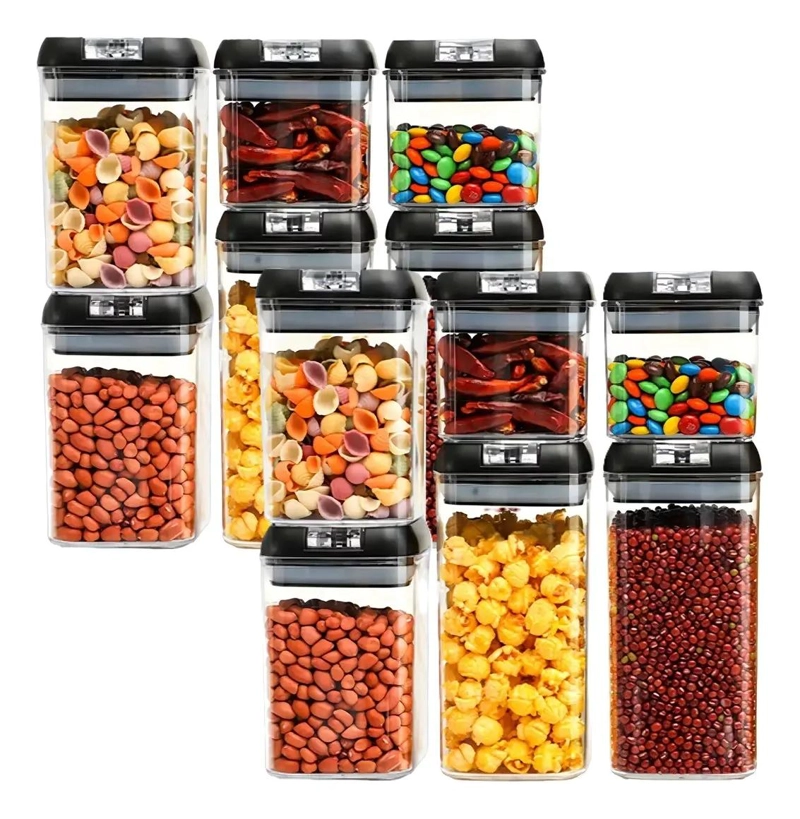 SET DE 6 FRASCOS HERME TICOS PARA ALMACENAMIENTO DE ALIMENTOS - 1