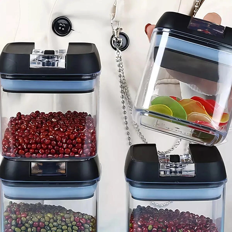 SET DE 6 FRASCOS HERME TICOS PARA ALMACENAMIENTO DE ALIMENTOS - 2