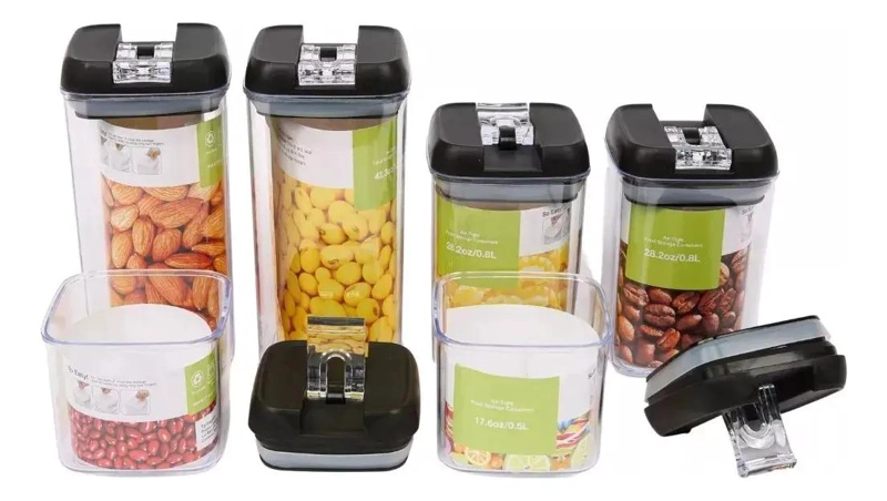 SET DE 6 FRASCOS HERME TICOS PARA ALMACENAMIENTO DE ALIMENTOS - 7
