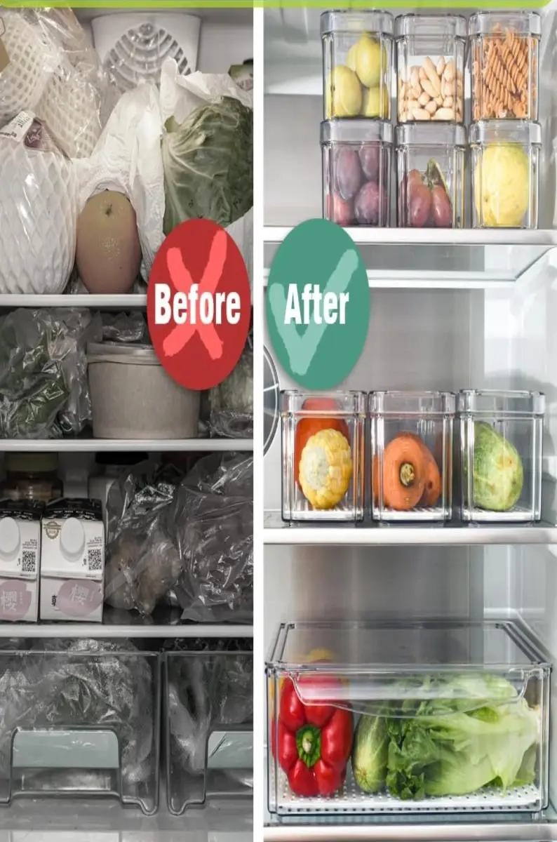 CONTENEDOR ACRILICO ORGANIZADOR PARA REFRIGERADOR 21X30 CM - 2