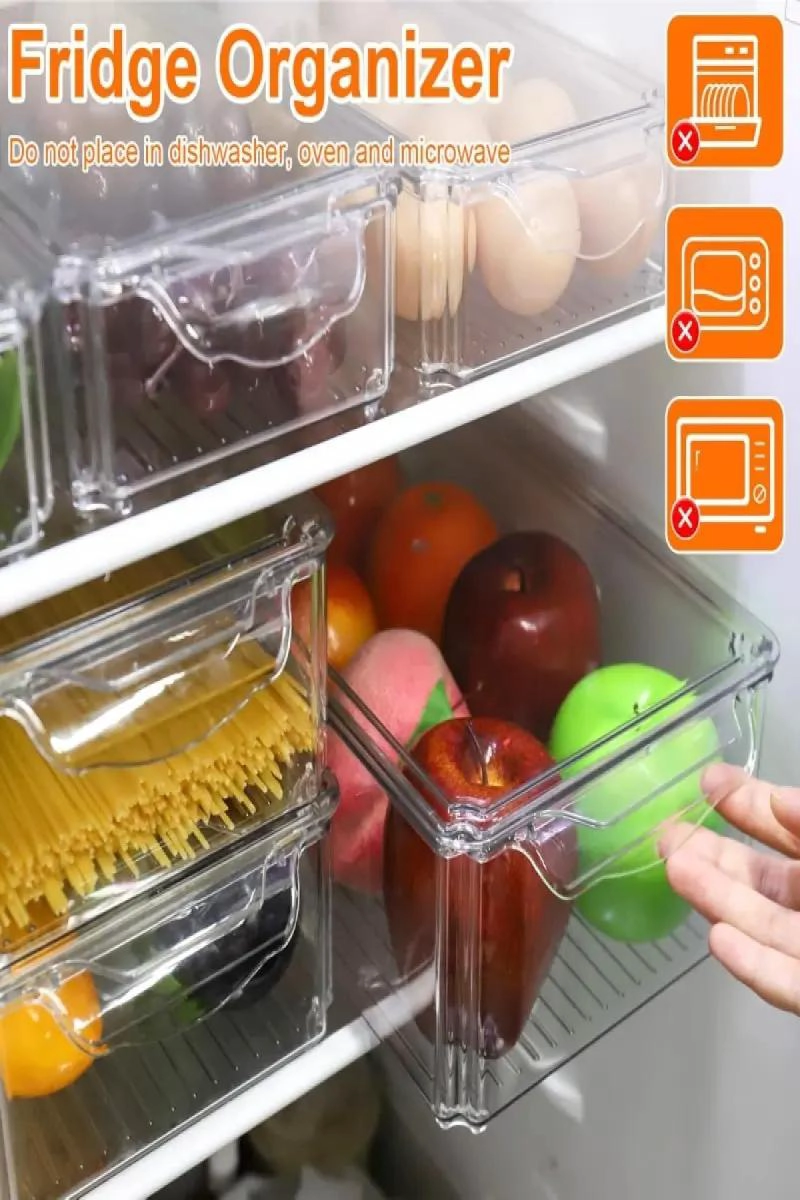 CONTENEDOR ACRILICO ORGANIZADOR PARA REFRIGERADOR 21X30 CM - 3