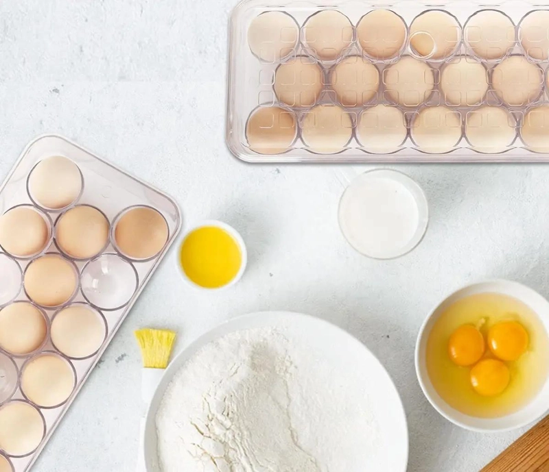 ORGANIZADOR TRANSPARENTE PARA 18 HUEVOS CON TAPA - 3