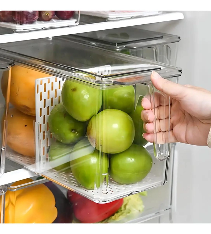 CONTENEDOR HERME TICO PARA REFRIGERADOR IDEAL PARA FRUTAS Y VERDURAS - 2