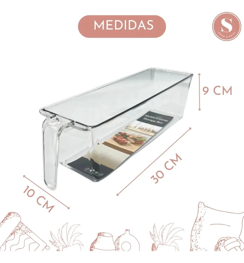 ORGANIZADOR DE ALIMENTOS PARA REFRIGERADOR 30 X 10 X 9 CM - 2