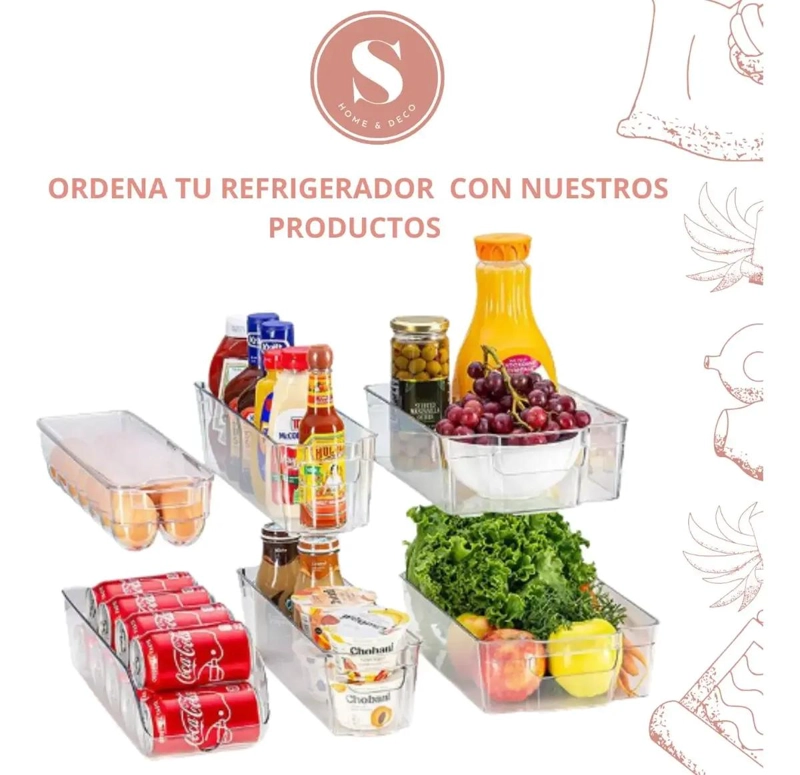 ORGANIZADOR DE ALIMENTOS PARA REFRIGERADOR 30 X 10 X 9 CM - 4