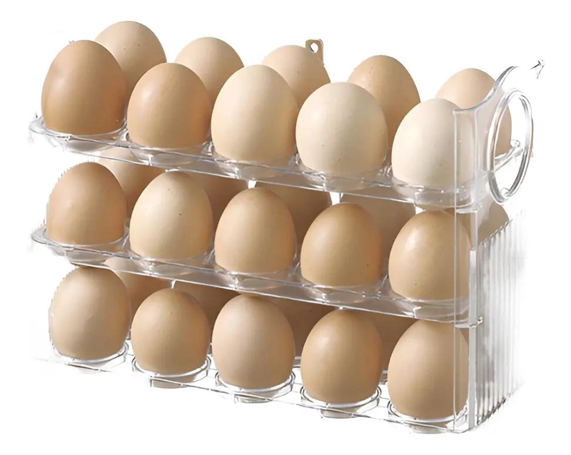 ORGANIZADOR DE HUEVOS PARA 30 UNIDADES CON APERTURA FRONTAL - 1