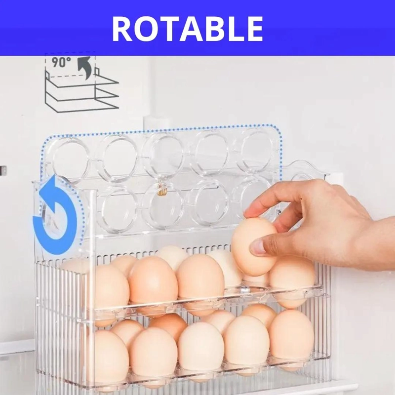 ORGANIZADOR DE HUEVOS PARA 30 UNIDADES CON APERTURA FRONTAL - 4