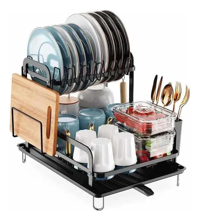 ESCURRIDOR DE PLATOS DE COCINA 2 NIVELES PARA HOGAR - 6
