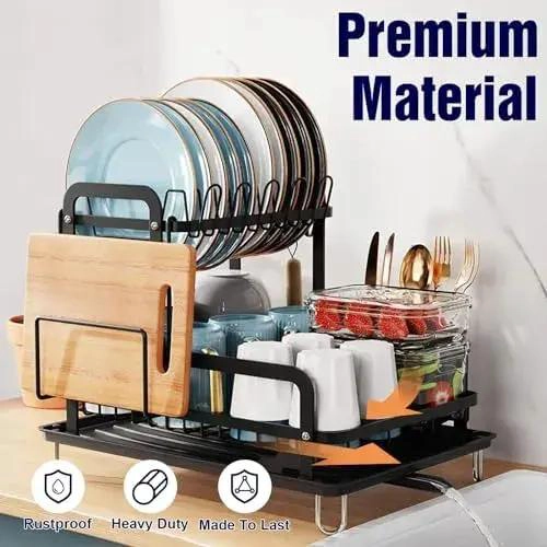 ESCURRIDOR DE PLATOS DE COCINA 2 NIVELES PARA HOGAR - 9