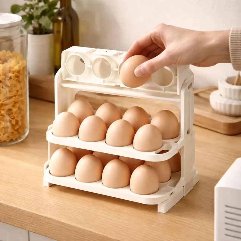 ORGANIZADOR DISPENSADOR DE HUEVOS PARA 24 UNIDADES - 4