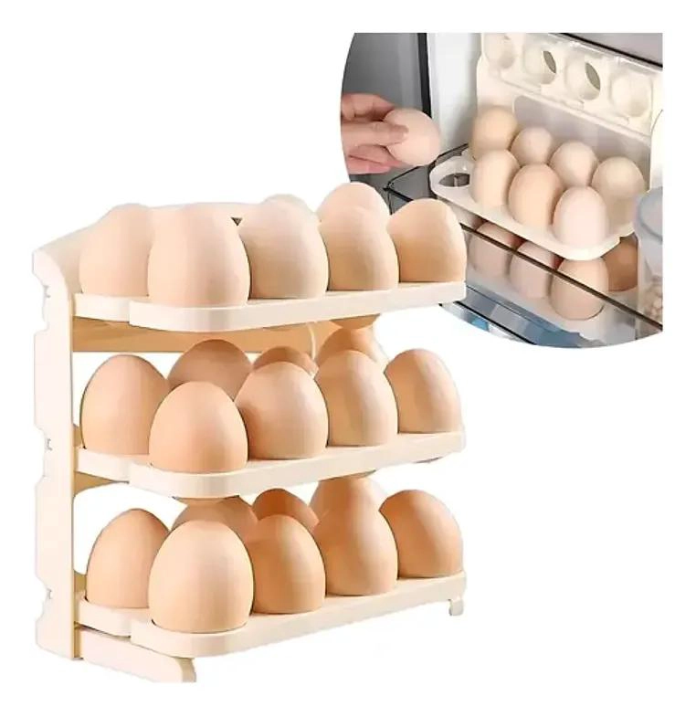 ORGANIZADOR DISPENSADOR DE HUEVOS PARA 24 UNIDADES - 6