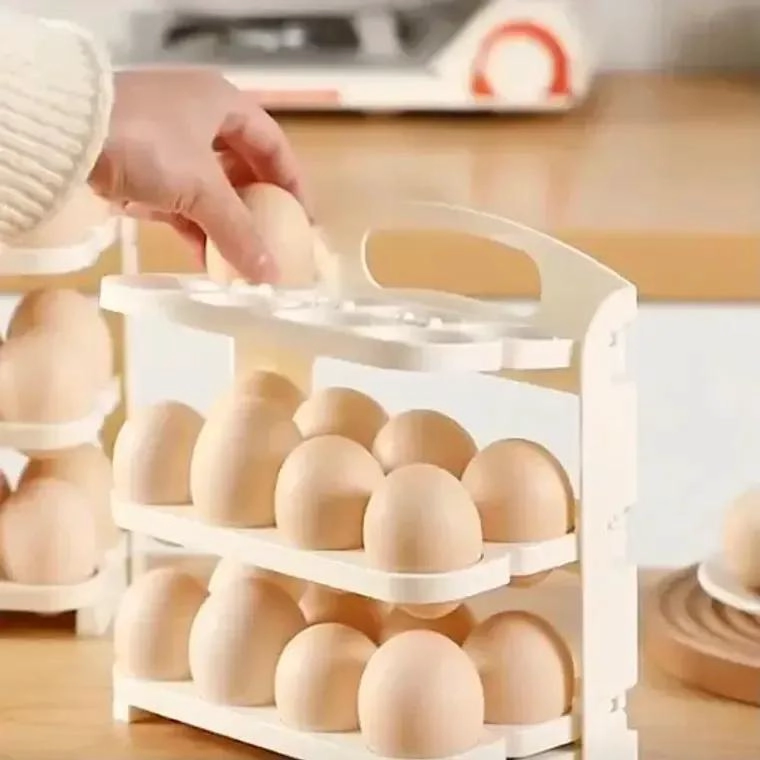 ORGANIZADOR DISPENSADOR DE HUEVOS PARA 24 UNIDADES - 7